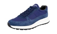 Prada Wildleder + Nylon Prax Sneaker - 4E3487 - Blau Weiss Neu - 7,5 41,5