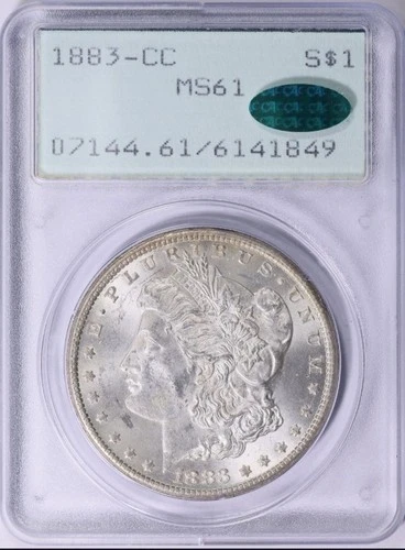 1883-CC Morgan Silver Dollar PCGS MS-61 (CAC Green) OGH (1st Gen)