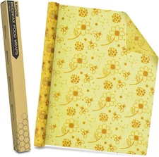 Reusable Beeswax Food Wraps, 13x39 Inch Eco-Friendly Beeswax Wraps for Bread ...