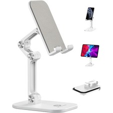 Adjustable Height and Angle Foldable Phone Stand Holder for Desk Compatible with