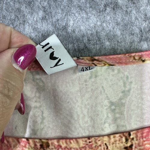 Fly Curvy Women’s Top Kimono Sleeves Tunic Pink/Gold Size XXXXL (4XL) - Picture 8 of 16