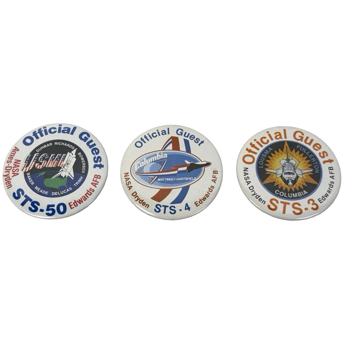 Nasa Button In Space Shuttle Exploration Mission Collectibles for