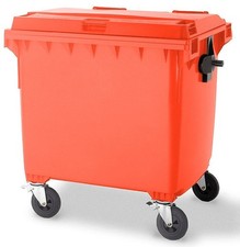 1100 Wheelie Bin Red EN840 Certified