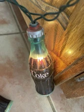Vtg novelty Coke cola Lights. Electric. 9 Bottles Approx 10 Feet -