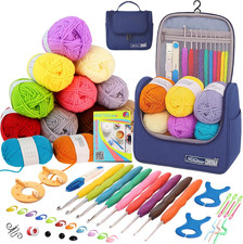 Knitiss Crochet Kits for Beginners Adults, All in One Crochet Starter Kit wit...