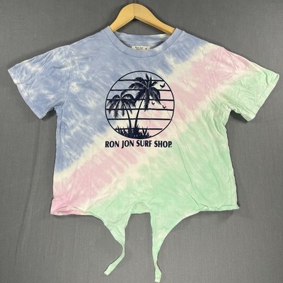 Ron Jon Surf Shop Women's T Shirt Top tye dye tie in the front size Medium