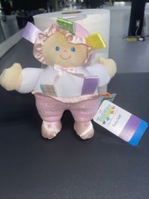 Taggies Mary Meyer Pink Baby Doll Plush Thermal Waffle Weave Hat Satin Shoes 6  