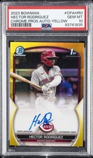 2023 BOWMAN CHROME PROSPECT AUTOS #CPAHRO HECTOR RODRIGUEZ 15/75 PSA 10 AUTO