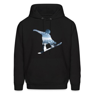 Snowboarding | Snowboarder Silhouette | Winter Sport Men's Hoodie
