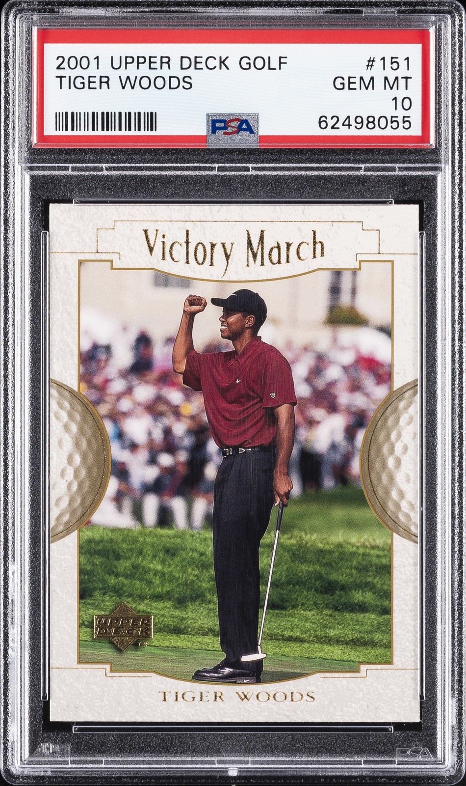 2001 Ud Golf #151 Tiger Woods PSA 10