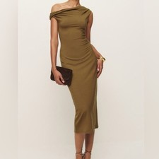 REFORMATION Jamen Dress in Bronze Size XL