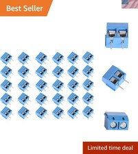 30PCS 2 Pin 5.08mm Pitch PCB Mount Screw Terminal Block Connectors Socket Str...