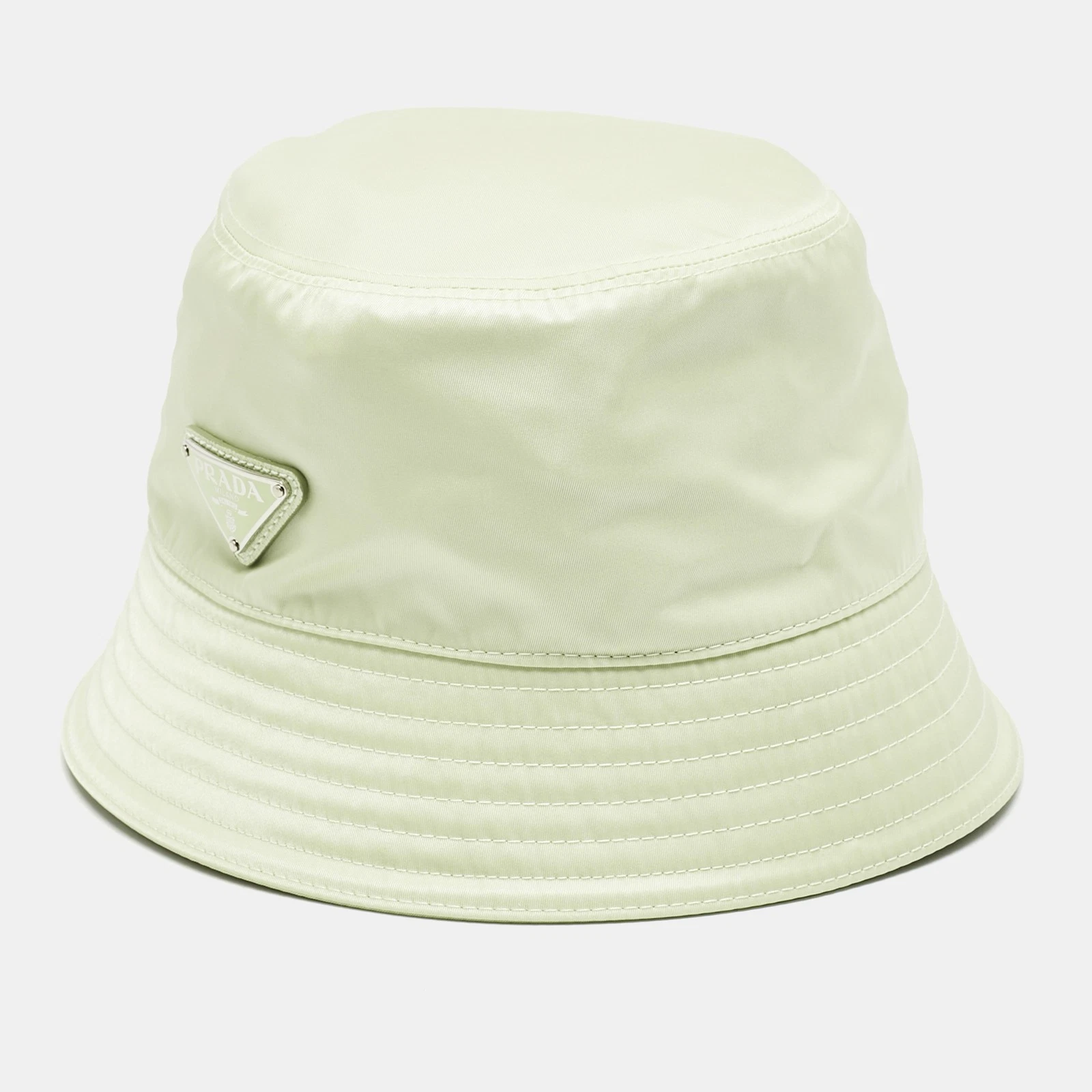 Cappello a secchiello Prada verde come nuovo re nylon M