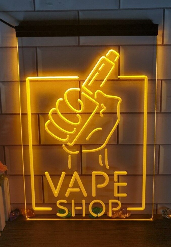 Vape Shop Holding Hand Display Decor Home LED Neon Sign Light | eBay
