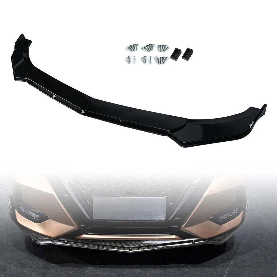 For Toyota Highlander Glossy black Front Bumper Lip Spoiler Splitter Body Kit Foto 2 de 4
