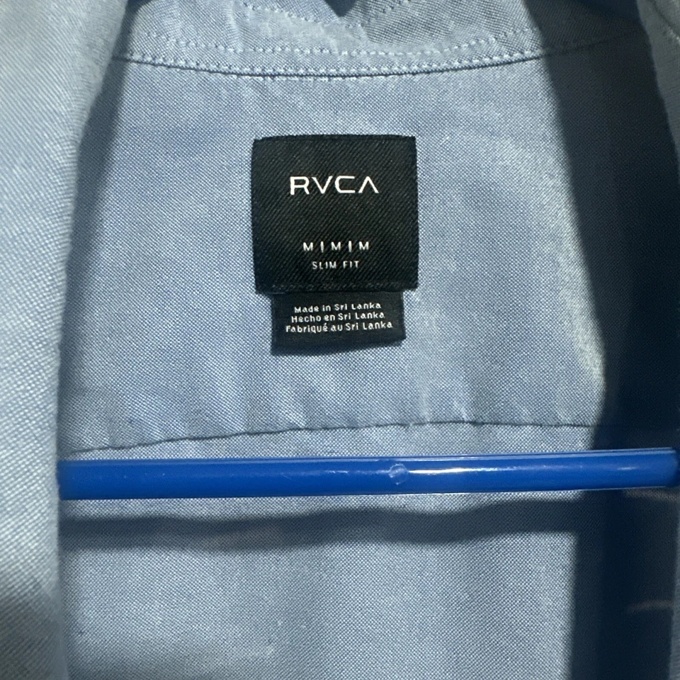 Camisa RVCA a granel (6 camisas) para hombre manga larga con botones calce ajustado talla M Foto 2 de 4