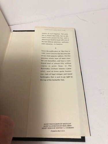 The Rainmaker Hardcover John Grisham, 1995. Good condition - Picture 4 of 5