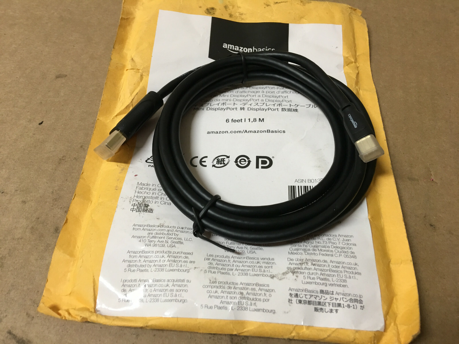 Amazonbasics Mini Displayport To Cable 6 Feet For Sale Online Ebay