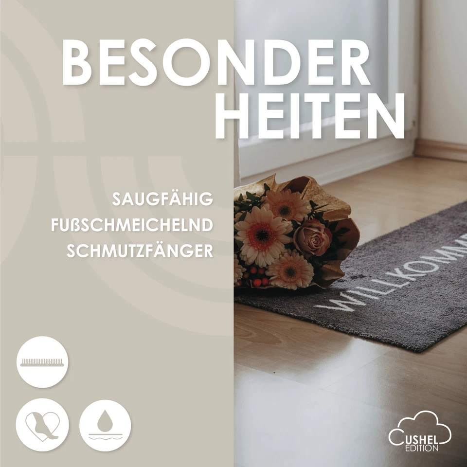 MOCAVI Cushel-Fußmatte Uni anthrazit 50 x 70cm - Bild 2 von 4