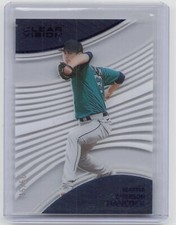 2023 Panini Chronicles #29 Emerson Hancock Clear Vision Blue #/50