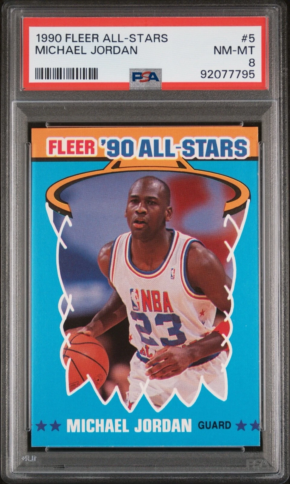 Deal for 1990 FLEER ALL-STARS MICHAEL JORDAN #5 PSA 8