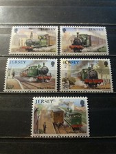 Jersey Stamps 1985 Steam Locomotives. Complete Set. MNH