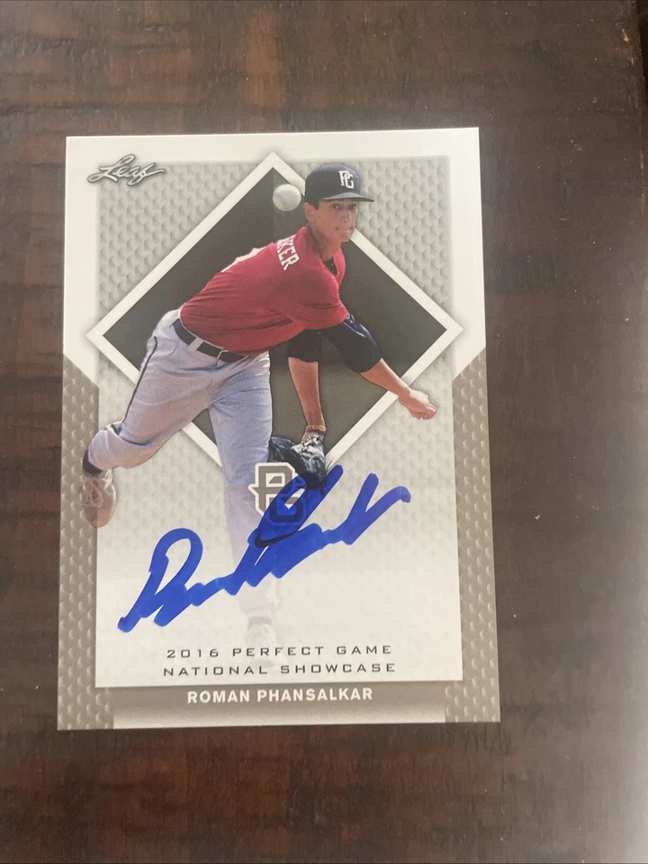 ROMAN PHANSALKAR 2016 LEAF "PERFECT GAME SHOWCASE ALL-AMERICAN ROOKIE CARD #184! - Image 3 of 4