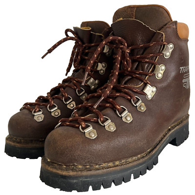 Vintage VIBRAM - Shoes Hikking Leather - TRAPPEUR Mountain Scout - T 39 - US 6,5