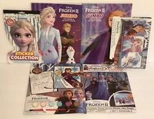 6 Disney Frozen Coloring & Activity Books Crayons Paint Poster Kit Sticker Story