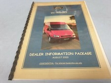 2000 FORD VH TRANSIT Australian DEALER ONLY Information Package Brochure 