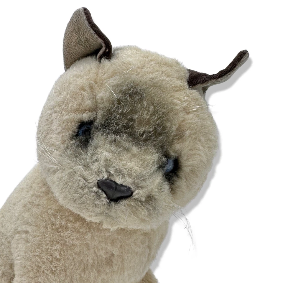 APPLAUSE Realistic Cat 1987 Avanti Plush Stuffed Animal 11” Vintage Siamese - Image 2 of 4
