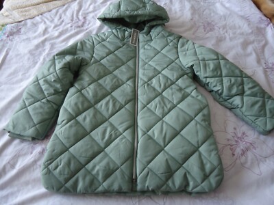 Debenhams Bluezoo Mädchen leichte gesteppte Kapuzenjacke Taschen warm Winter 6-7Y