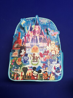 2023 Disney Parks Joey Chou Castle Magic Kingdom Loungefly Backpack NEW 