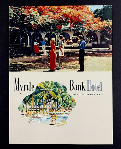 1955 Myrtle Bank Hotel Kingston Jamaica Vintage July Dinner Menu Travel Resort