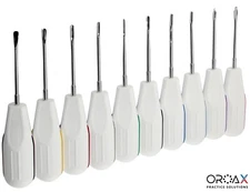 10 Pcs white Dental Root Elevators Oral Surgery PDL Luxating Tooth loosening