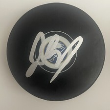 Jacob Bernard-Docker Signed Buffalo Sabres NHL Logo Puck Autographed GTP