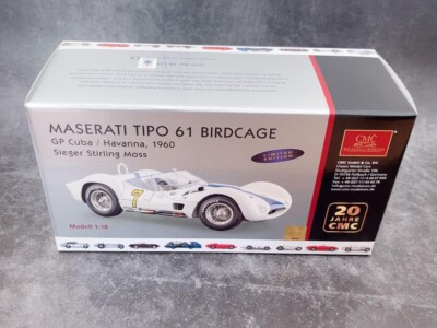 Used CMC 1/18 Maserati Tipo 61 Birdcage 1960 Cuba GP #7, Limited