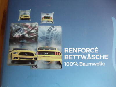 Ford Mustang Bettwäsche Official Ford Licensed Product 100% Baumwolle 135x200 cm