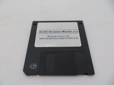 3D/4D Browser Mouse Driver 3.5'' Floppy Disk WIN 95/98/2000/ME/XP/NT 4.0 