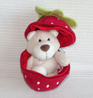 NEU NICI Bears 49435 Bär Bendix in Erdbeere mit Loop Melo & Friends Plüschtier