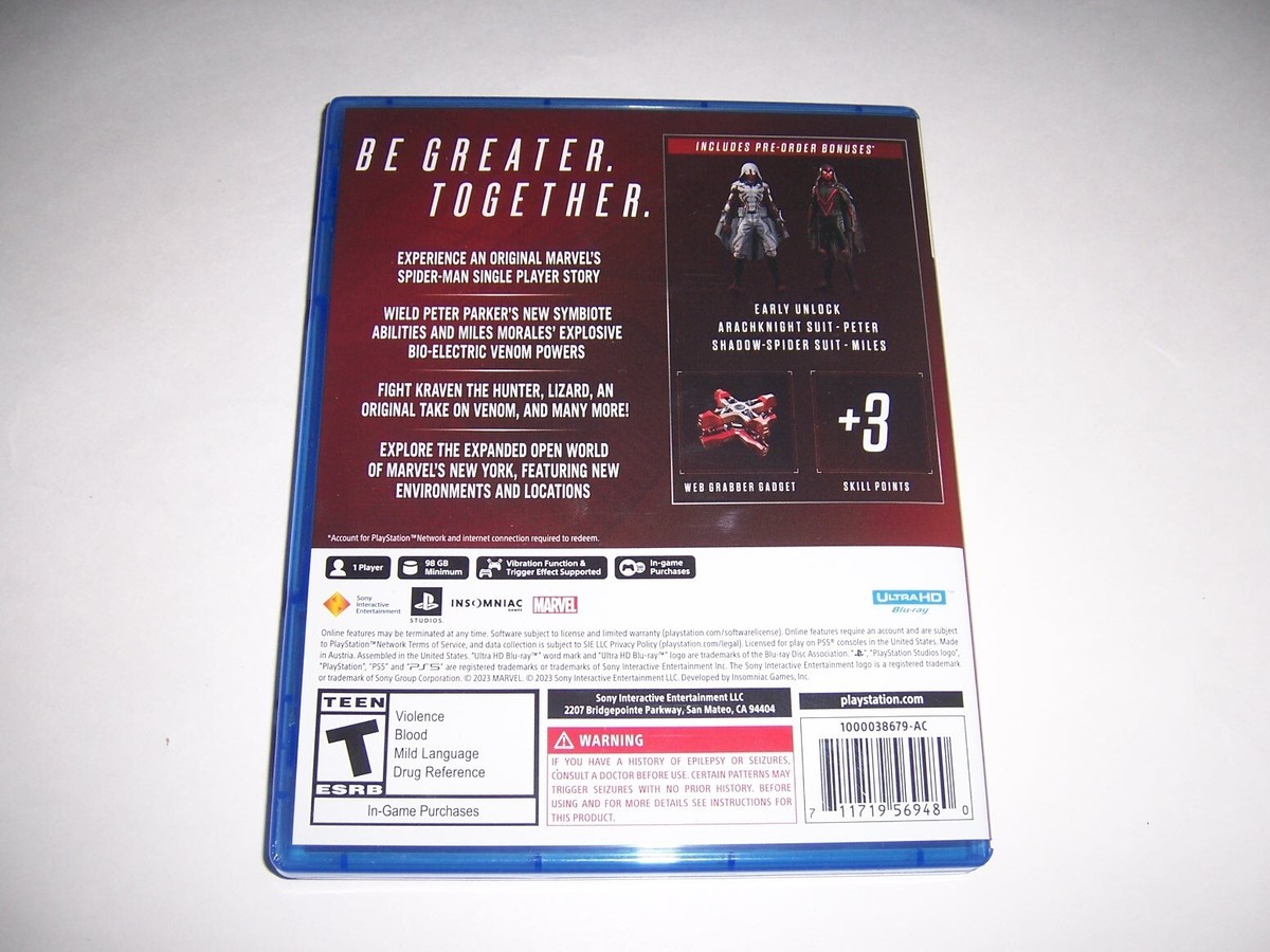PlayStation - PlayStation5用カバー Marvel&#39;s Spider-Man 2 PS5 Marvel's Spider-Man 2 Limited Edition DualSense