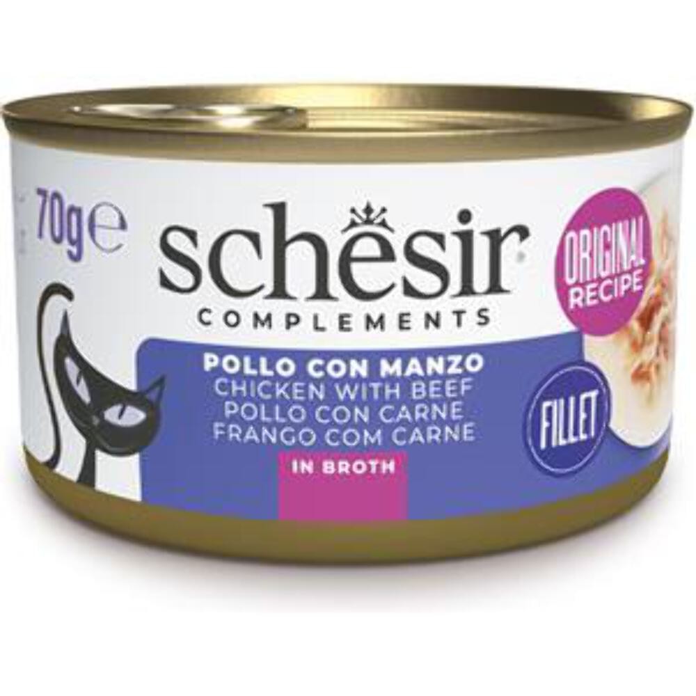 SCHESIR POLLO CON MANZO IN BRODO 70 GR