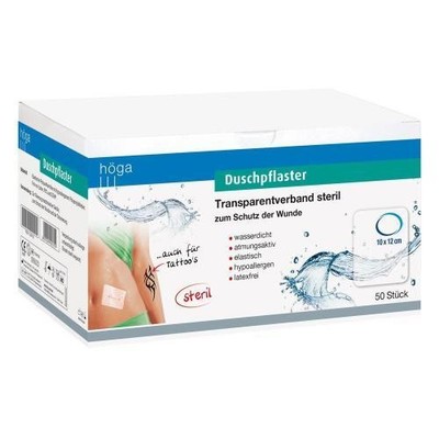 DUSCHPFLASTER 10x12 cm Transparentverband steril 50 St