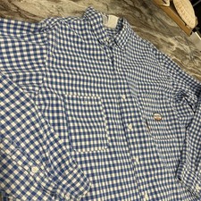 Rasco FR Mens 3XL Long Blue Plaid Flame Resistant Work Shirt PLB762