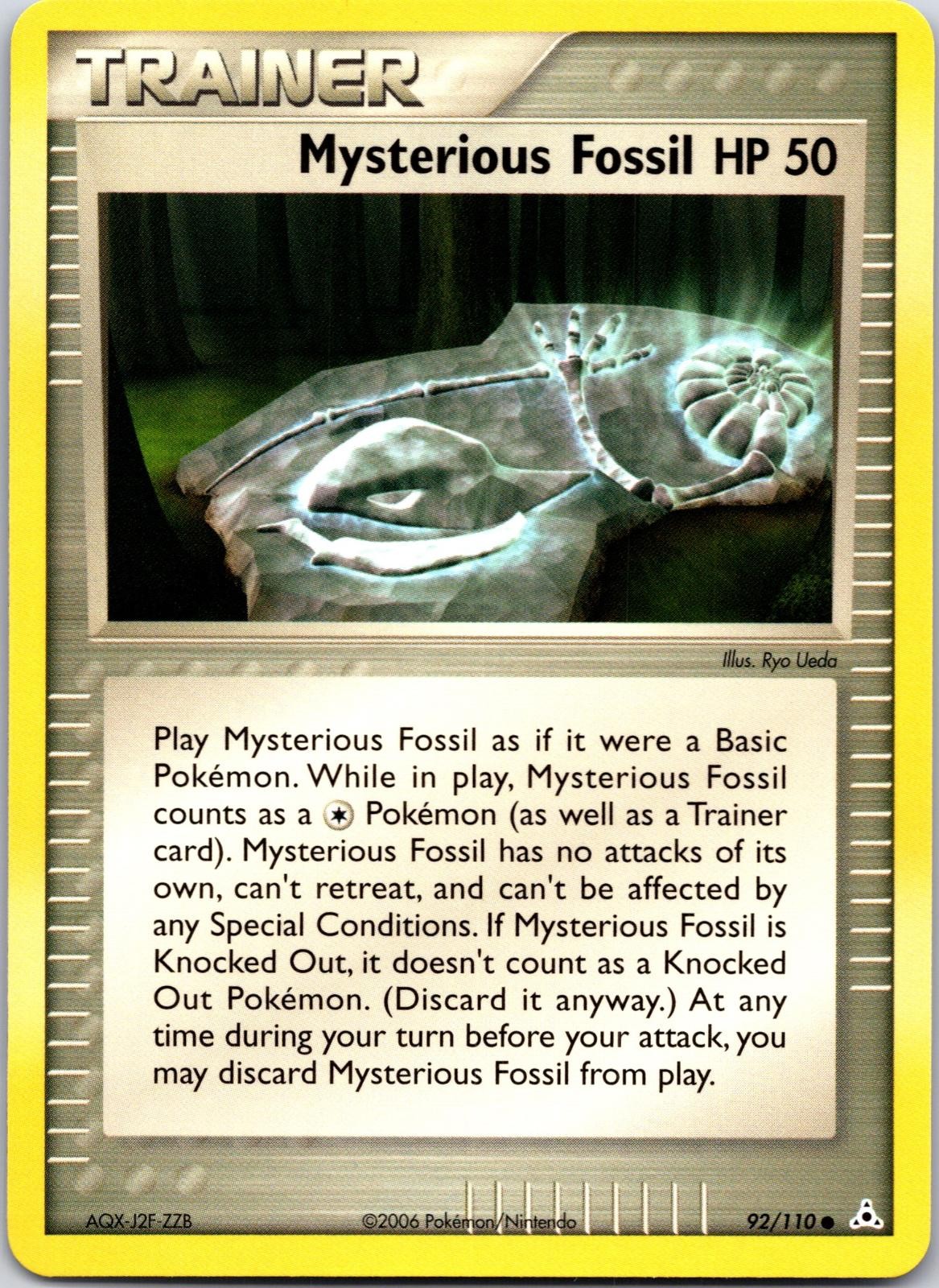 Mysterious Fossil 92/110 Common Holon Phantoms Pokemon LP