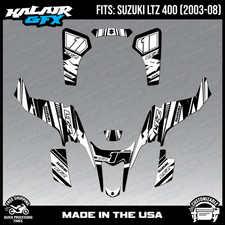 Graphics Kit for Suzuki ATV LTZ400 (2003-2008) Razor Series - WHITE