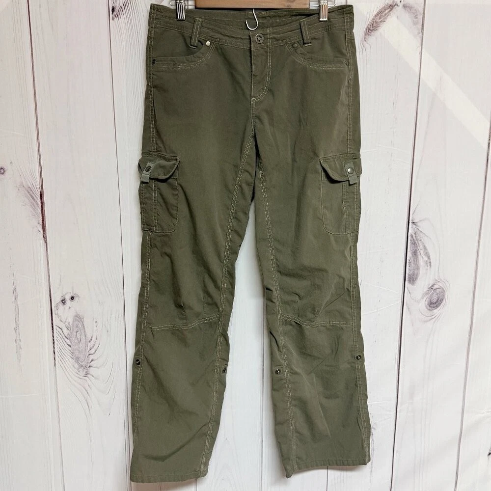 KÜHL Women’s Splash Pants 10 Olive Green Vintage Patina Dye EUC