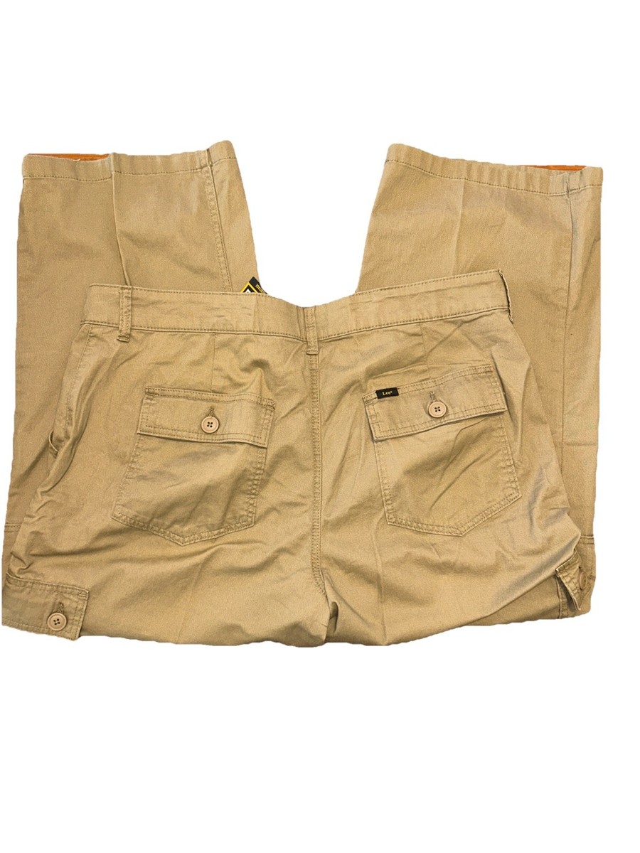 Lee Heritage Loose Straight mid-rise Pants Khaki Cargo Women's 18