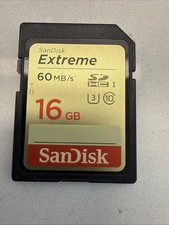 SanDisk SDHC Extreme 16GB Class 10 60MB/s Memory Card