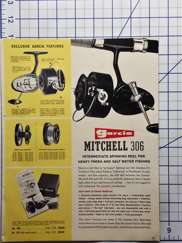 Catalogue moulinet tournant automatique Garcia Mitchell 330 1963 illustration - Photo 2 sur 4
